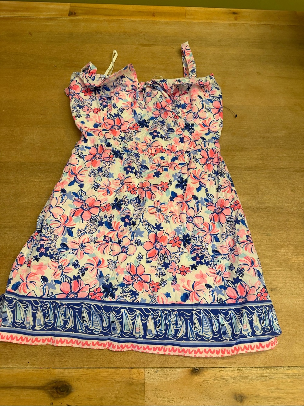 Lilly Pulitzer Pink and Blue Floral Sundress
